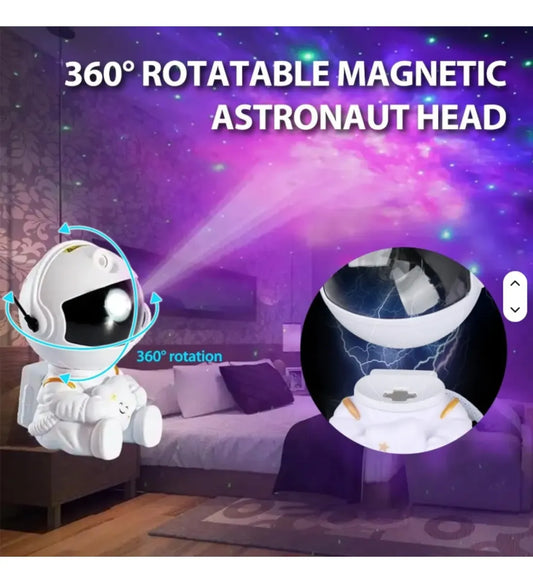 Astronauta proyector galaxia
