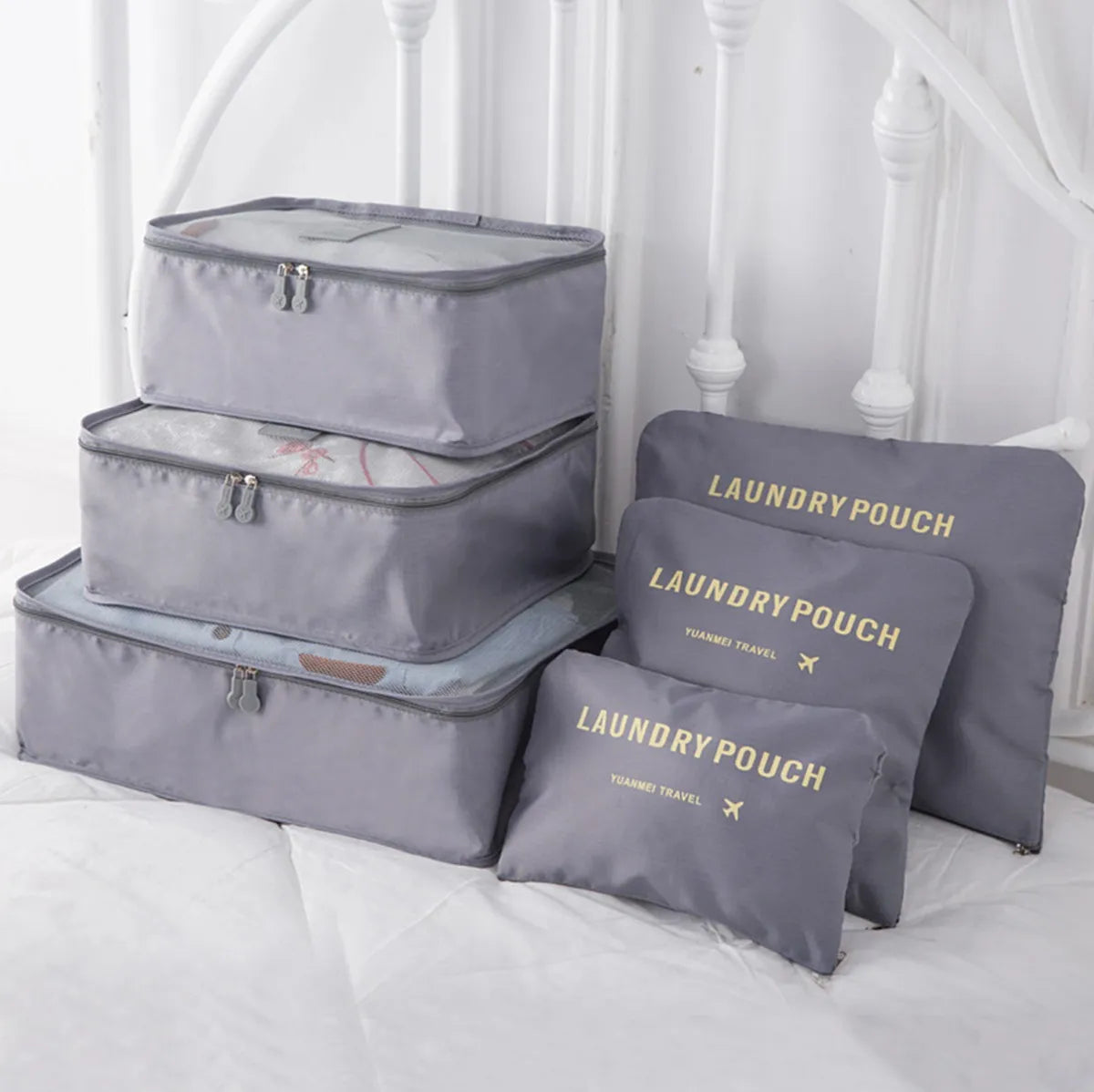 Set de viaje organizador x6. GRIS