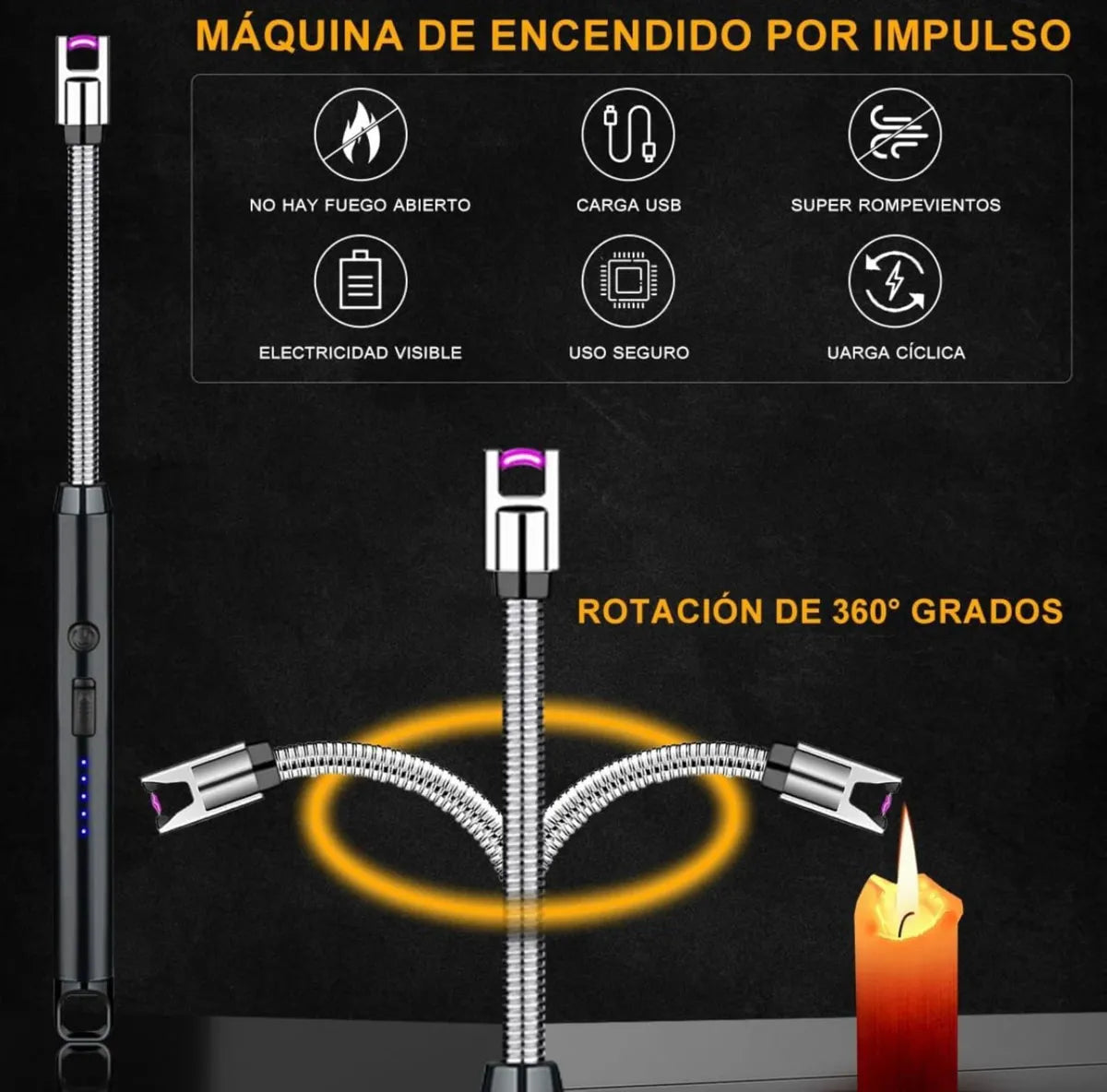 Encendedor eléctrico - carga USB