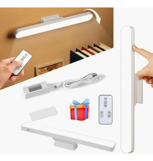 Barra led magnética. Control remoto. Carga USB. Cálido-neutro-frio