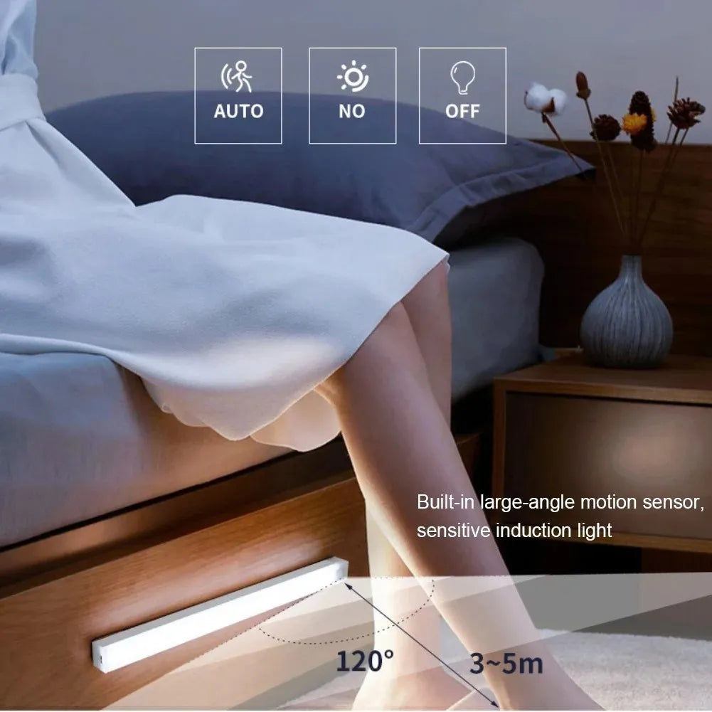 Barra luz led 30cm (blanco cálido) con sensor de movimiento y carga USB