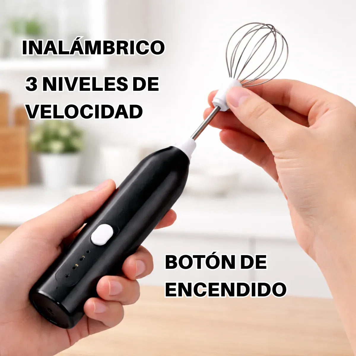 Batidor espumador - carga USB