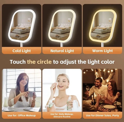 Espejo con luz led regulable - carga USB