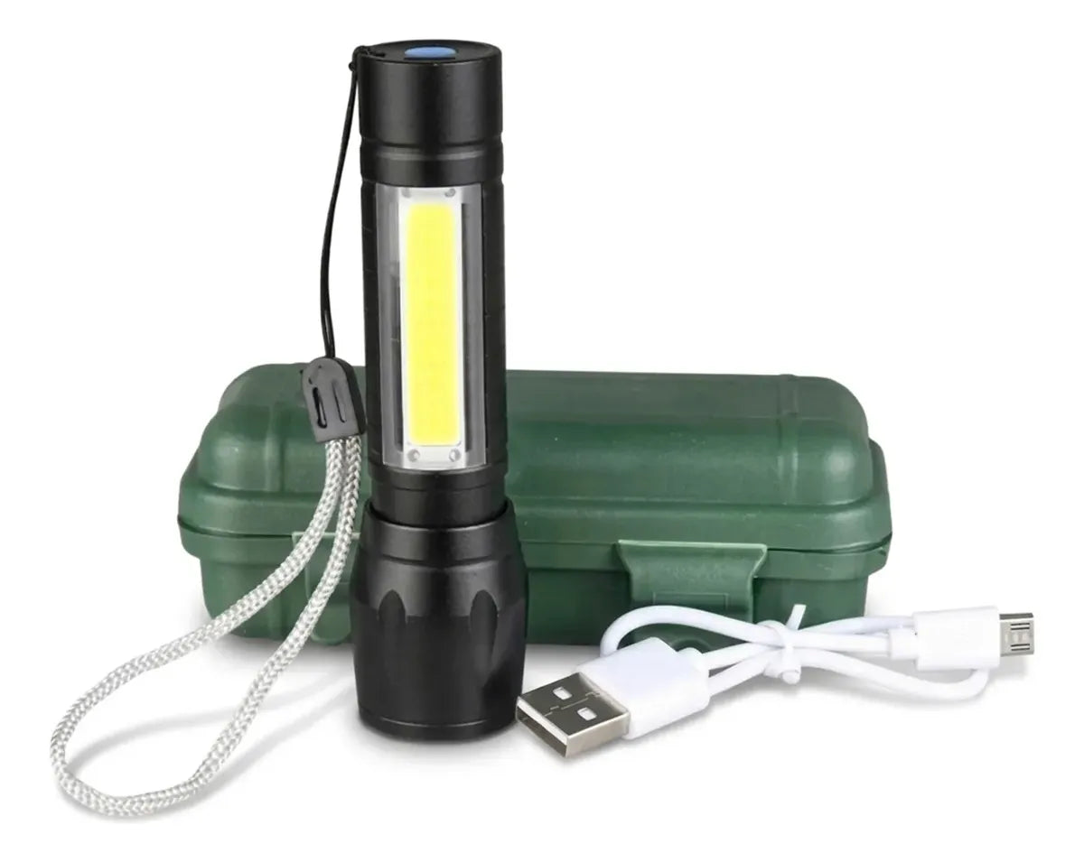 Mini linterna táctica - carga USB