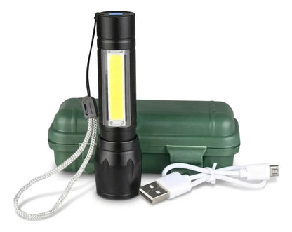 Mini linterna táctica - carga USB
