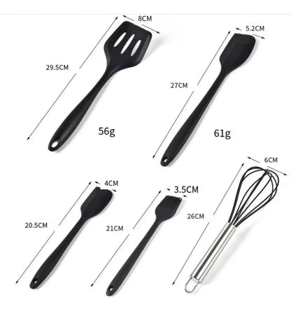 Set X5 utensilios de cocina - silicona -