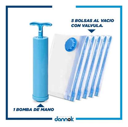 Bolsas al vació. SETX5 + bomba manual