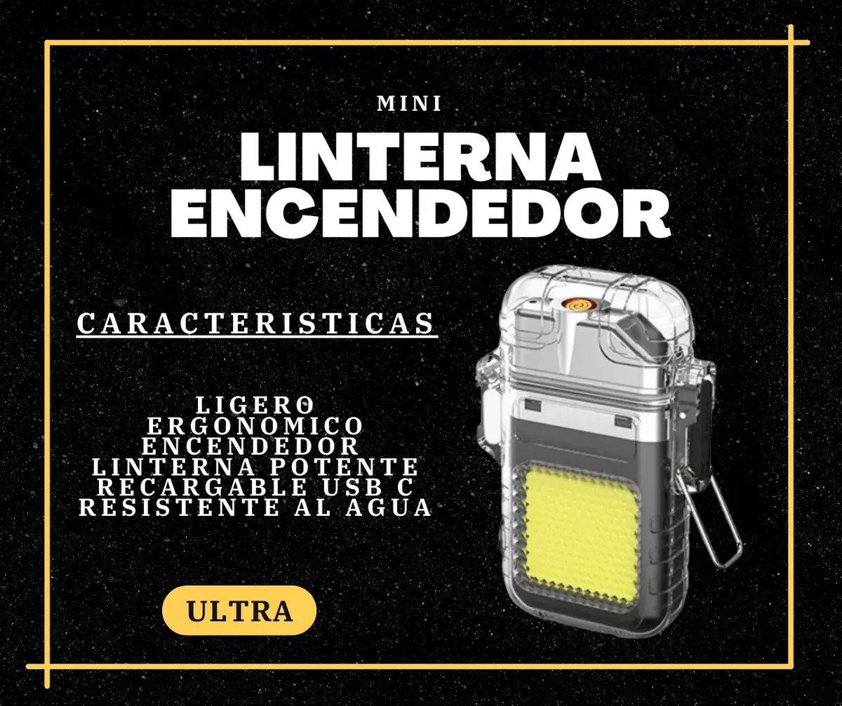 Linterna encendedor - carga USB