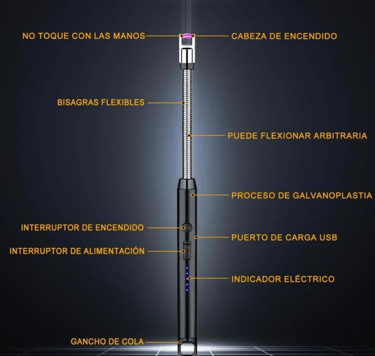 Encendedor eléctrico - carga USB