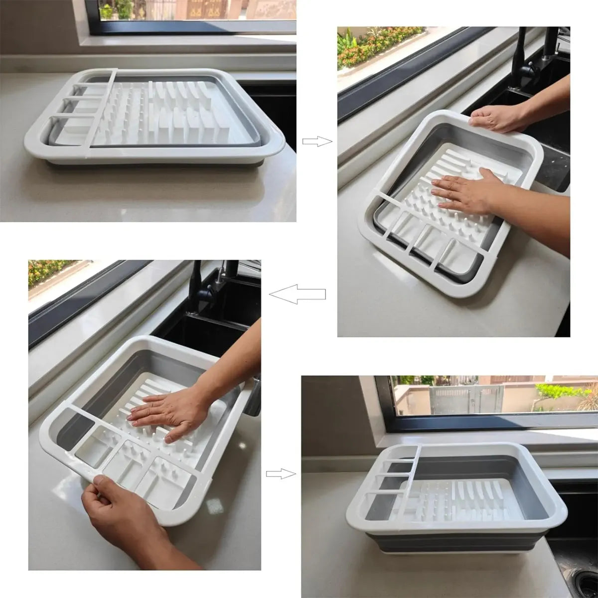 Seca platos plegable
