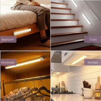 Barra luz led 50cm (blanco cálido) con sensor de movimiento y carga USB