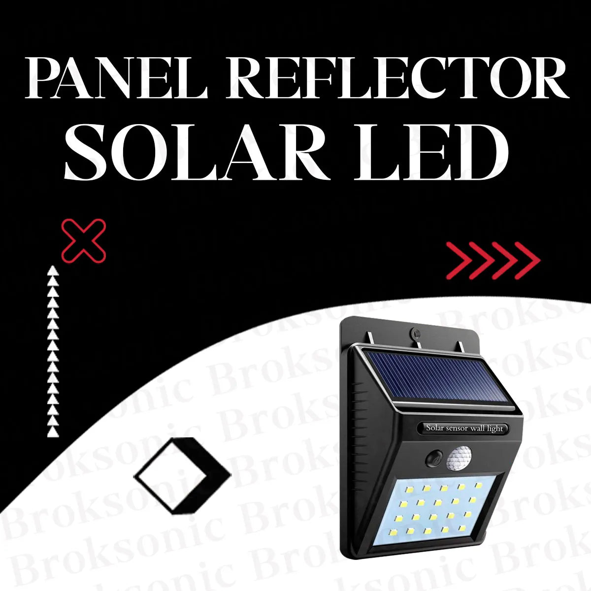 Reflector carga SOLAR, apto exterior, sensor de movimiento