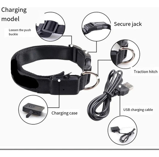 Collar luz led con carga USB