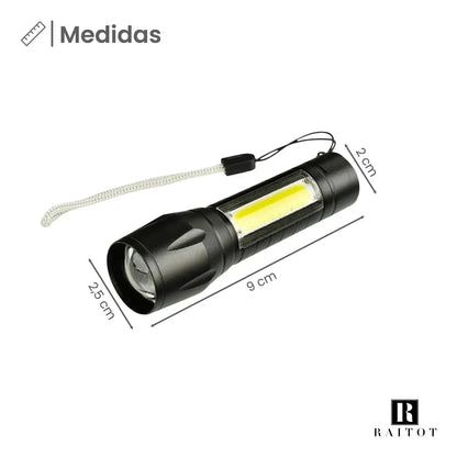 Mini linterna táctica - carga USB