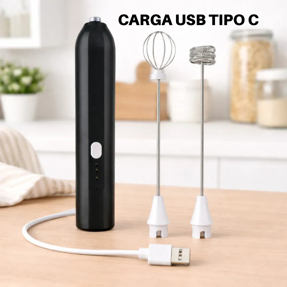 Batidor espumador - carga USB