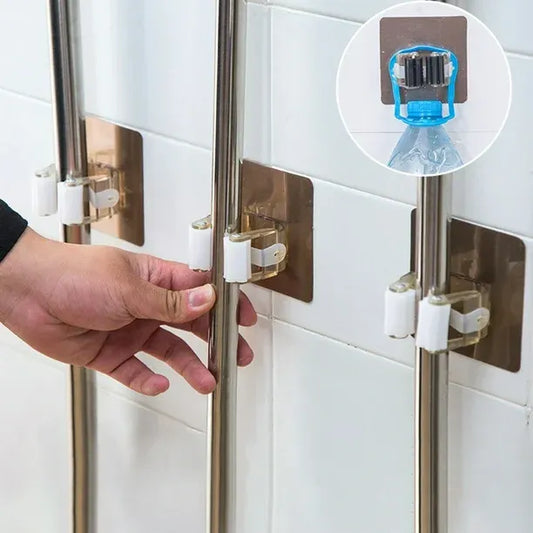 Soporte porta escoba - Adhesivo