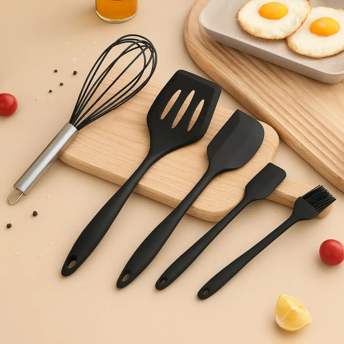 Set X5 utensilios de cocina - silicona -