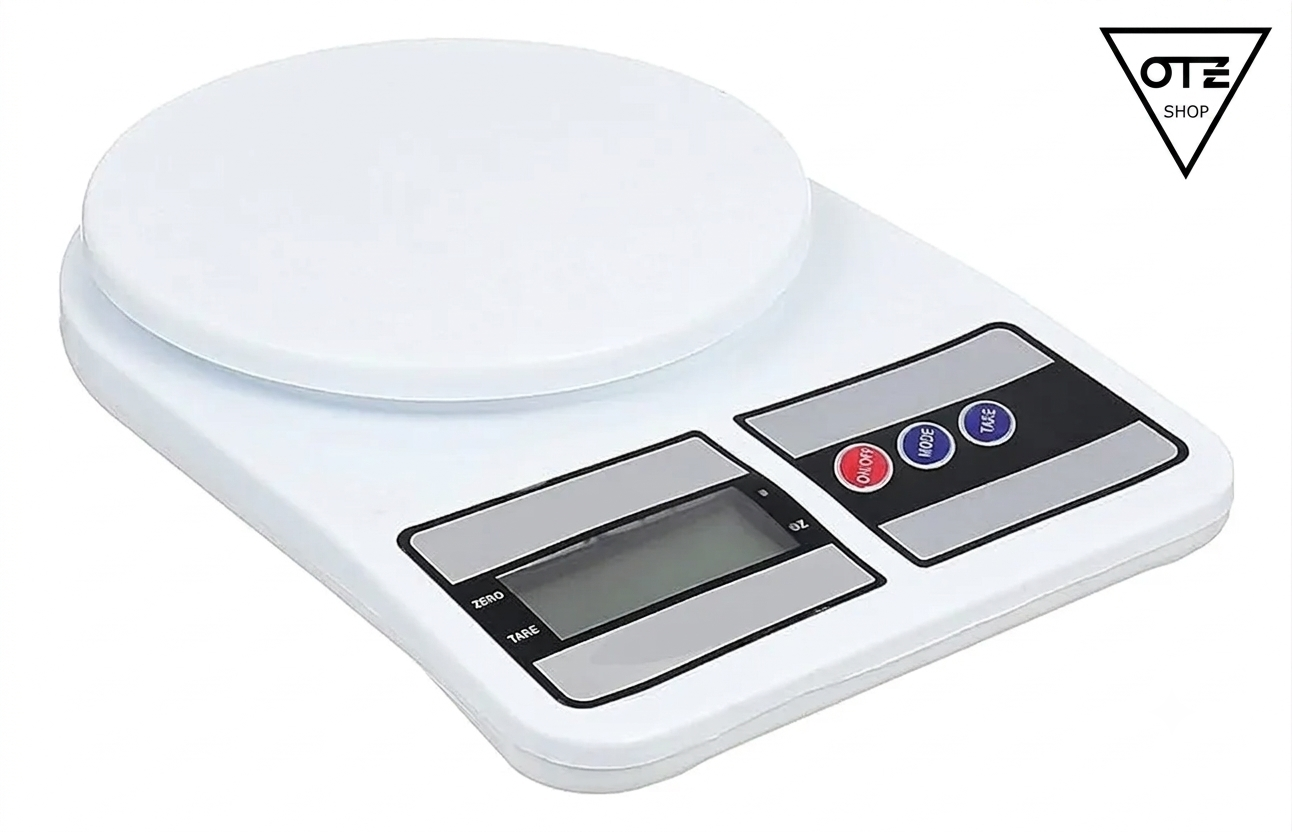 Balanza de cocina digital electrónica capacidad máxima 10 kg color blanco